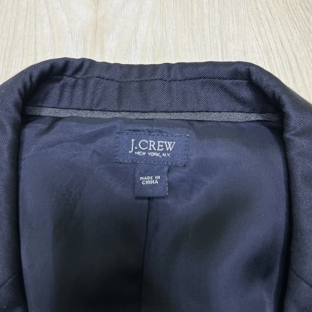 J. Crew Ludlow Jacket Loro Piana Italian Wool Half-Lined Blazer Navy Mens 40R